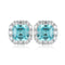 PT-950 Lab Grown Diamond Lab Grown Paraiba Earrings