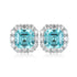 PT-950 Lab Grown Diamond Lab Grown Paraiba Earrings