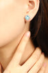 PT-950 Lab Grown Diamond Lab Grown Paraiba Earrings