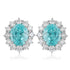 PT950 lab-grown diamond lab grown paraiba earrings