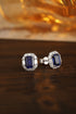 PT950 lab grown diamond lab grown sapphire earrings