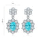 S925 sterling silver cultured Paraiba earrings