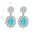 S925 sterling silver cultured Paraiba earrings