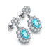 S925 sterling silver cultured Paraiba earrings
