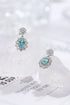 S925 sterling silver cultured Paraiba earrings