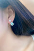 S925 sterling silver cultured Paraiba earrings