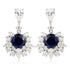 S925 silver cultured sapphire earrings