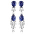 S925 silver cultured sapphire earrings