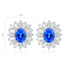S925 silver cultured cobalt spinel earrings