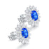 S925 silver cultured cobalt spinel earrings
