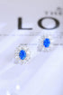 S925 silver cultured cobalt spinel earrings