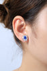 S925 silver cultured cobalt spinel earrings