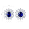 S925 silver cultured sapphire earrings