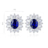 S925 silver cultured sapphire earrings