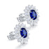 S925 silver cultured sapphire earrings