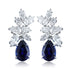 S925 Silver cultured sapphire earrings