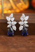 S925 Silver cultured sapphire earrings