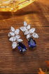 S925 Silver cultured sapphire earrings