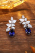 S925 Silver cultured sapphire earrings