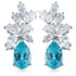 S925 silver cultured Paraiba earrings 11.08ct