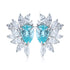 S925 sterling silver cultured Paraiba earrings 2.13ct