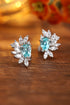 S925 sterling silver cultured Paraiba earrings 2.13ct