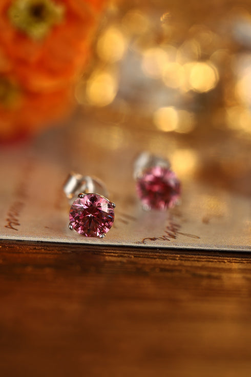 S925 silver zircon earrings 0.6g