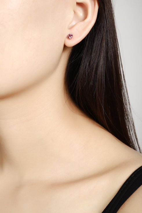 S925 silver zircon earrings 0.6g