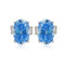 S925 silver zircon blue zircon earrings