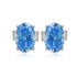 S925 silver zircon blue zircon earrings
