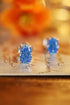 S925 silver zircon blue zircon earrings