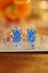 S925 silver zircon blue zircon earrings
