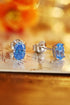 S925 silver zircon blue zircon earrings