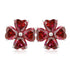 S925 silver red zircon earrings 3g