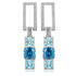 S95 silver sea blue imitation diamond earrings A