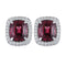 S925 silver natural garnet earrings