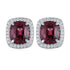 S925 silver natural garnet earrings