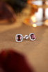S925 silver natural garnet earrings