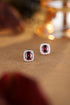 S925 silver natural garnet earrings