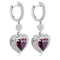 S925 silver natural garnet earrings W