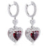 S925 silver natural garnet earrings W