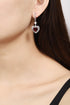 S925 silver natural garnet earrings W