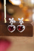 S925 silver natural garnet earrings W 6.63ct