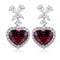 S925 silver natural garnet earrings W 6.63ct
