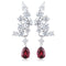 S925 silver natural garnet earrings