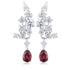 S925 silver natural garnet earrings