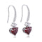 S925 siver natural garnet earrings W