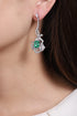 S925 silver cultured emerald earrings W 4ct