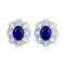 S925 sterling silver cultured sapphire earrings A
