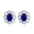 S925 sterling silver cultured sapphire earrings A